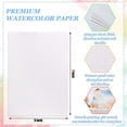 thumbnail image 3 of ZYNERY Watercolor Paper, Heavyweight 300g Cotton, 130 Sheets, 5 x 7 Inch, White, 3 of 7
