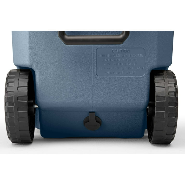 Coleman 316 Series 62QT Large Rolling Cooler, Lakeside Blue, for