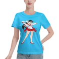thumbnail image 1 of T-Shirt Basique à Manches Courtes pour Femmes Sailor Moon Rei Hono, 1 of 6
