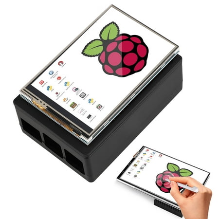 TSV for Raspberry Pi 3 B+ 3.5 inch Touch Screen with Case, 320x480 Pixel Monitor TFT LCD Game Display [Support Raspbian, Ubuntu, Kali, RetroPie (Best Pixel Pitch Monitor)