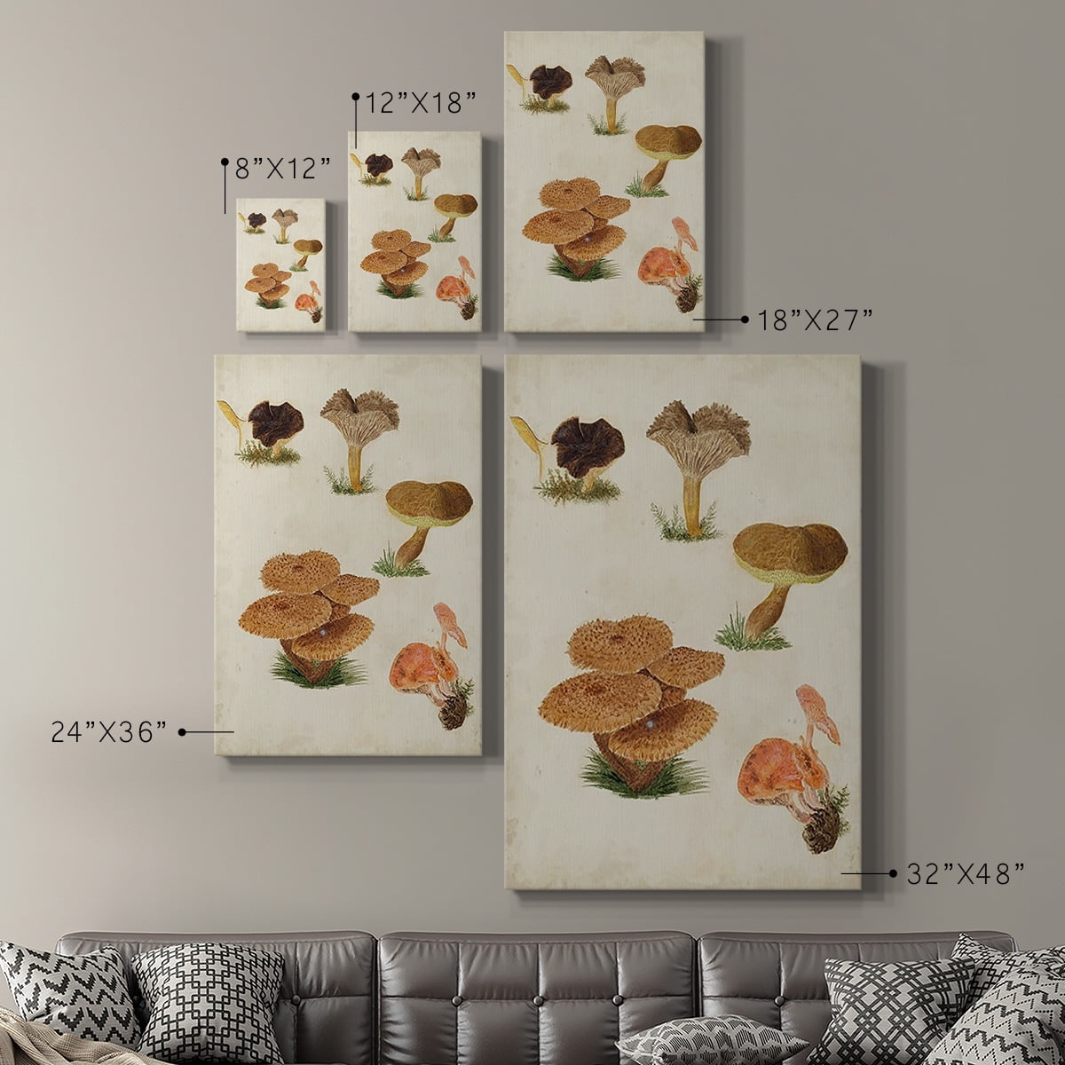 Mushroom Species V Premium Gallery Wrapped Canvas - Ready to Hang