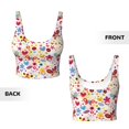 Lsque Cute Butterfly Flowers Printed Women'S Sports Bra, Compression