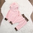 thumbnail image 4 of SJLDQY Baby Girls Hooded Tracksuit Set Soft Jogger Outfit Casual Leopard Print Fall Winter Clothing, 4 of 7