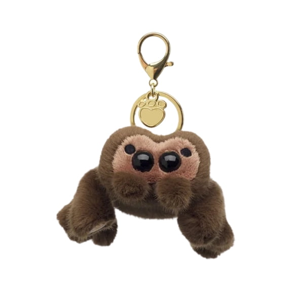 Cute Jumping Spider Plush Keychain, Soft Brown Tarantula Plush Bag Charm for Backpack Purse