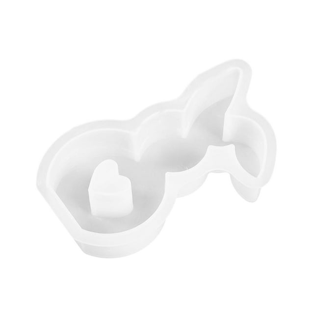 kurtrusly Rabbit Candle Silicone Model Durable Clay Crafts Easter Reusable Decoration White Style C