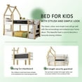 thumbnail image 4 of M optimized Twin Over Size Bunk Bed Frame Convertible Wood Bunk Bed with Storage Staircase, Blackboard for Bedroom, No Box Spring Needed, 4 of 9