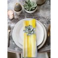 thumbnail image 2 of Yellow Gray White Cloth Napkins Set of 6 Reusable Dinner Napkins, Farmhouse Gradient Abstract Art Cocktail Napkin Washable Table Napkins for Wedding/Holiday Party/Baby Shower 20"x20", 2 of 7