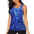 thumbnail image 2 of Picia Blurred Star Snow Christmas Pattern Women's Workout Tank Top,Breathable Activewear,Slim Fit Athletic Top,Versatile Workout Moisture-wicking top-, 2 of 9
