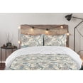 thumbnail image 5 of Ambesonne Floral Design Down Alternative Quilt Comforter, Flowers Retro Leaves, Twin XL, Cream Pale Azure Blue, 5 of 5