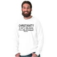 thumbnail image 5 of Christianity Is Not A Religion Long Sleeve TShirt Men Women Brisco Brands L, 5 of 6