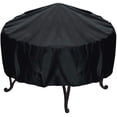 thumbnail image 1 of Housse de Protection pour Bol à Feu Rond, Housse Imperméable pour Foyer, Protection UV, Polyester, Noir, Extérieur, Housse Ronde pour Barbecue contre la Poussière, 1 of 5