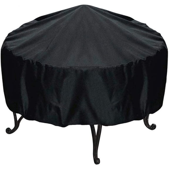 Waterproof Fire Pit Cover Round UV Protection Outdoor Patio Heater Dustproof (Diameter 76cm, Height 30cm)