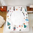 thumbnail image 5 of Homewish King 4-Piece Xmas Nutcracker Bed Sheet Set - Kawaii Ballet Girl Christmas Decor, 5 of 7