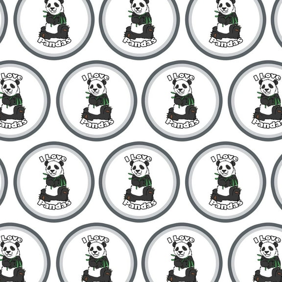 I Love Pandas Bamboo Premium Gift Wrap Wrapping Paper Roll