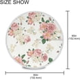 thumbnail image 3 of Coolnut Peony Floral Outdoor Indoor Round Tablecloth 60" with Umbrella Hole and Zipper Table Cloths Table Covers for Circular Table/BBQs/Picnic Tabletop Decor, 3 of 7