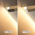 thumbnail image 4 of Perfil de aluminio para techo LED en forma de Z/T, estrecho, suspendido, lineal, para decoración del hogar, barra rígida, luz de fondo invisible, lámparas de canal de 12/24 V, 4 of 5