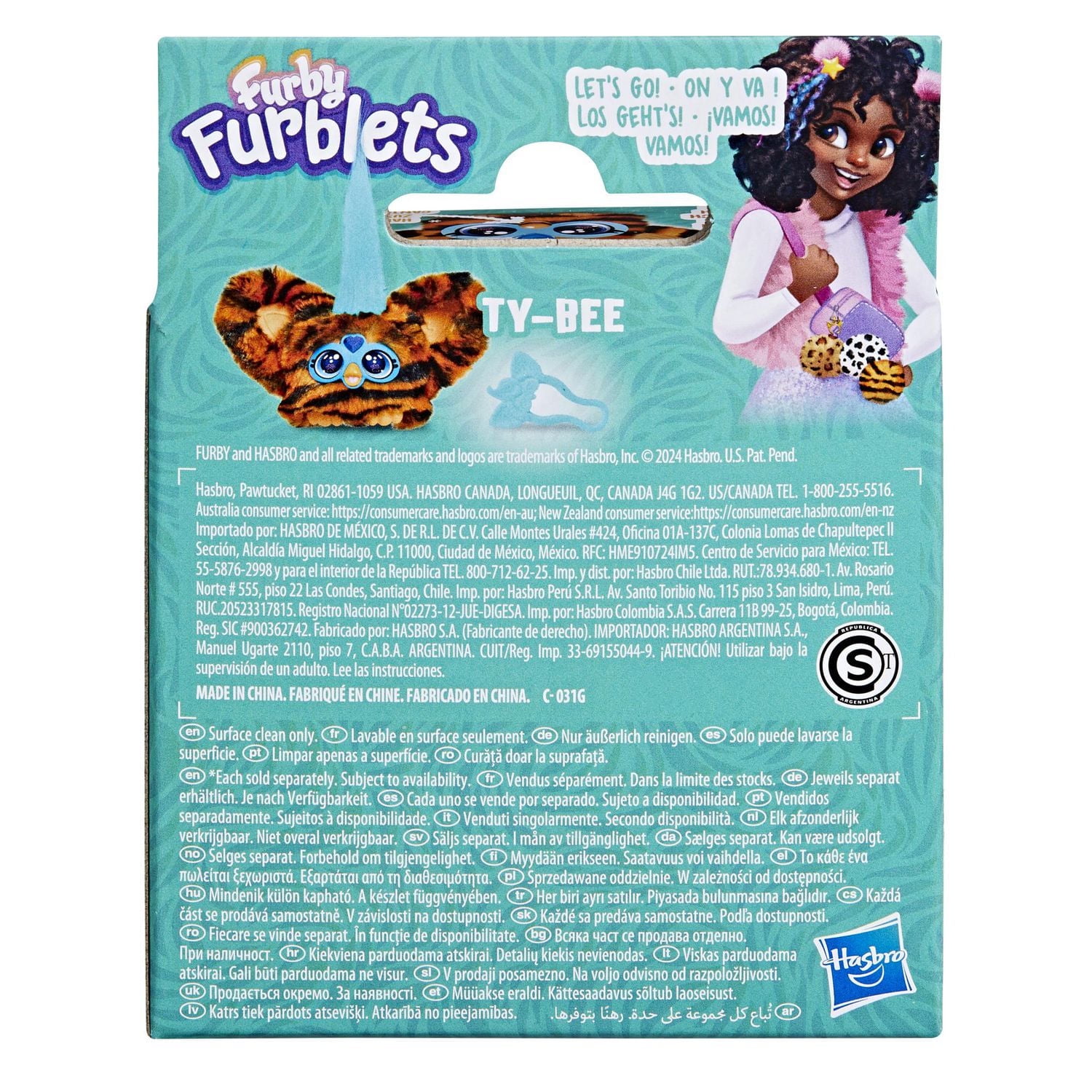 Furby Furblets Ty-Bee, mini tigre en peluche