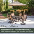 thumbnail image 4 of Hanover Manor 7-Piece Outdoor Patio Dining Set with 6 PVC Sling Swivel Rockers, Tan, MANDN7PCSW-6-SU, 4 of 23