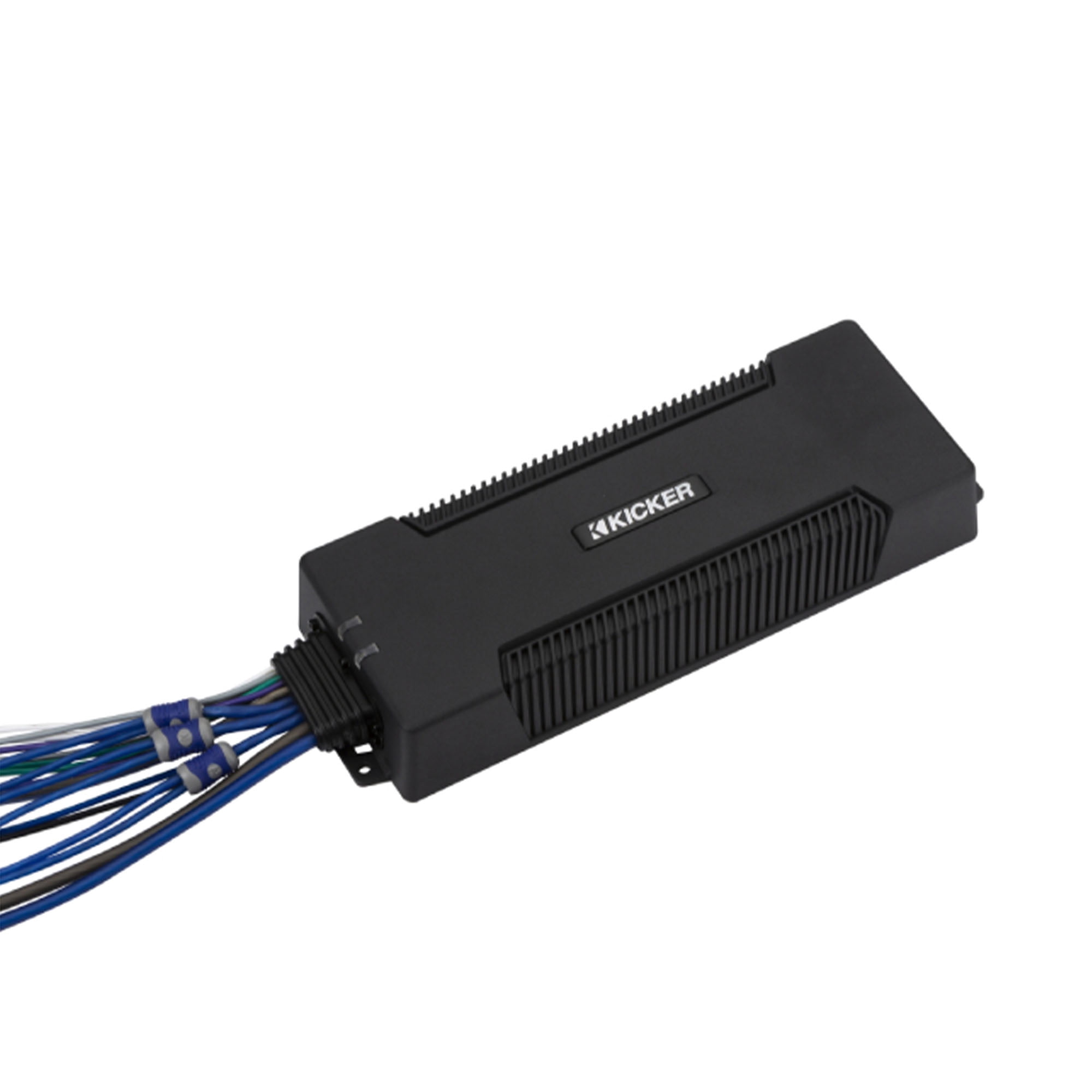 Kicker 48PXA10005 Weatherproof Powersport Amplifier - 4x100-Watt 4-Channel Full-Range with 600-Watt Subwoofer Channel w/ Bass Knob Bundle