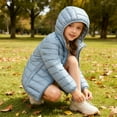 thumbnail image 5 of EnJoCho Children Boys Girls Lightweight Down Jackets Fall Winter Warm Coats Zip Up Hooded Quilted Puffer Outerwear Jacket, 5 of 8