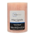 thumbnail image 2 of (2 pack) Mainstays Scented Mottled Pillar Candle, 3 x 4 inches, Pink, Peach & Mango, 2 of 6
