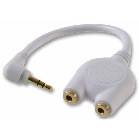 PRO SIGNAL - 3.5mm Right Angled Male to Twin 3.5mm Female Stereo Jack Y Splitter