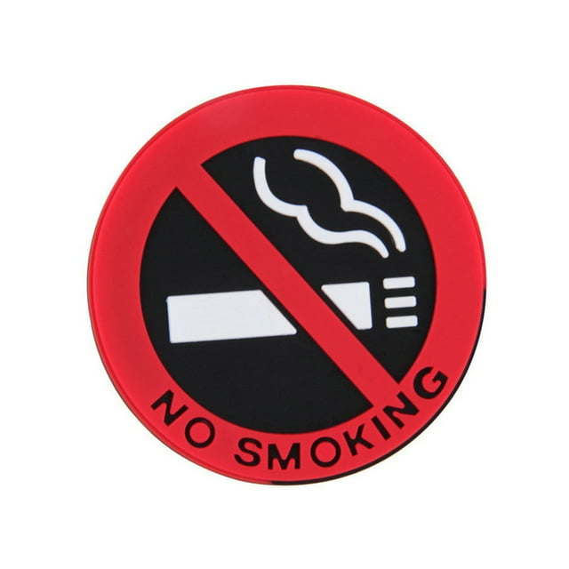 Miangastore 10pcs No Smoking Sign Rust Free Heavy Duty Sign Car Logo NO SMOKING Logo Stickers Car Stickers Warning Sign for Car Use