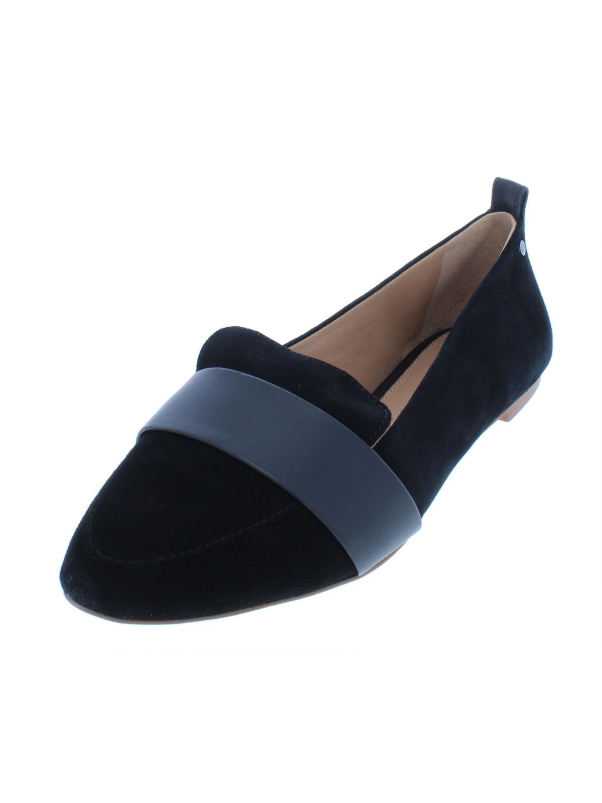 UGG - Ugg Womens Jonette Suede Pointed Toe Loafers Black 8.5 Medium (B ...