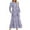 Purple, variant on Womens Floral Dress Women's Spring Winter Long Sleeved Solid Color Loose Round Neck Long Fashionable Comfortable Casual Dresses for Women Blue S-2XL