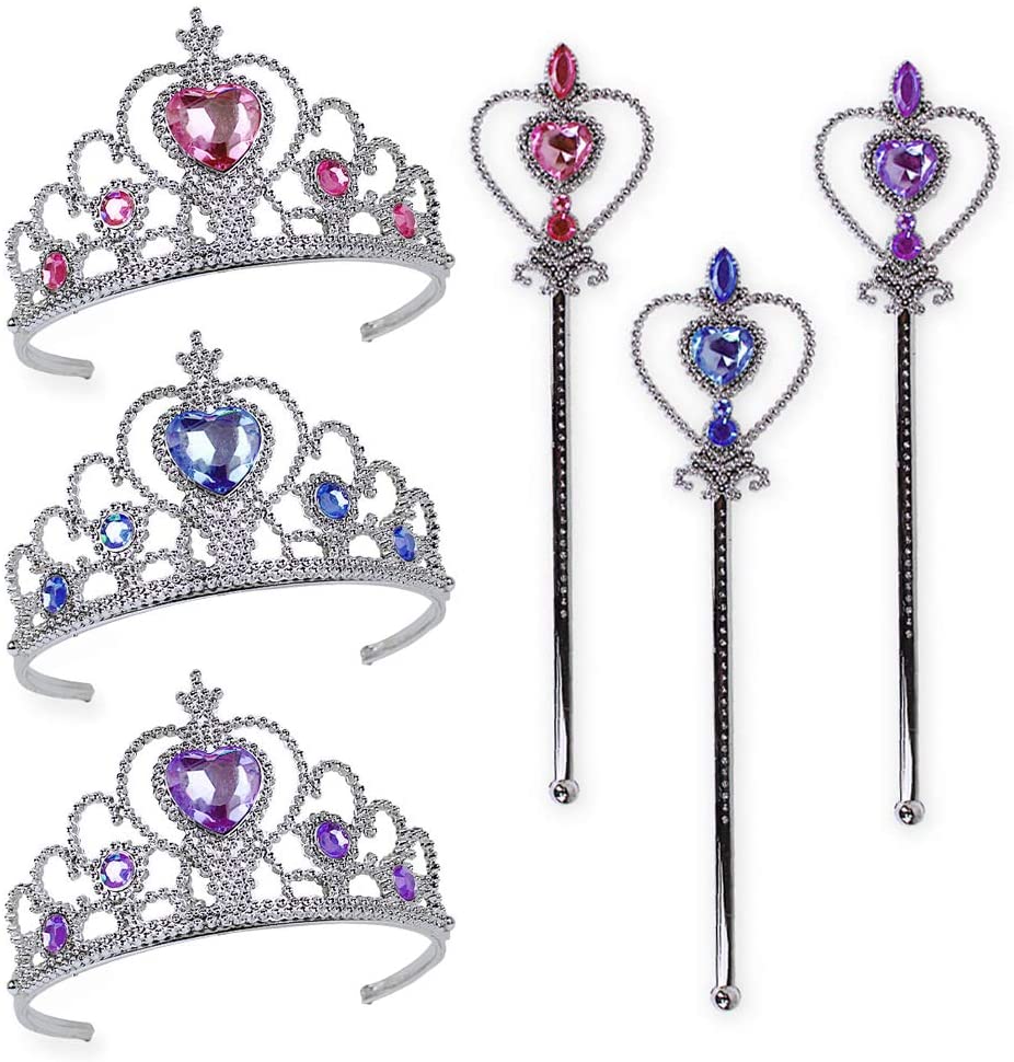 Ogquaton Crown Magic Wand Princess Headdress Halloween Birthday Party Heart Hoop Practical and Useful New Released Ogquaton Crown Magic Wand Princess Headdress Halloween Birthday Party Heart Hoop Practical and Useful New Released