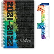2021-2022 Middle School or High School Student Planner - Block Style - Black Painted Brick Cover
