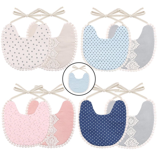 Baberos para bebés Babero para destete con banda para el cuello para que comen dentición portátil para bebés azul CUTICAT delantal de dentición babero