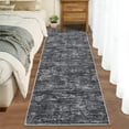 thumbnail image 2 of Hasoo 2' x 6' Runner Rug Solid Washable Rugs Runners for Hallways Non Slip Kitchen Mat with Rubber Backing Indoor Dark Gray Rug, 2 of 6