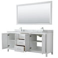 thumbnail image 3 of Wyndham Collection Daria 80" Square-Sinks Wood Double Bathroom Vanity in White, 3 of 3