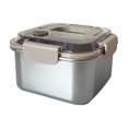 thumbnail image 3 of ¡Oferta Exclusiva!, Fiambrera sellada de acero inoxidable 304 con desbordamiento, caja de almacenamiento para refrigerador, lonchera portátil, caja de acero inoxidable 304 Akmoler, 3 of 8