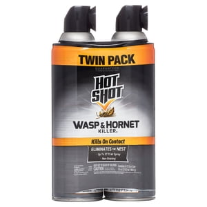 Hot Shot Outdoor Wasp & Hornet Killer, 17.5 oz., Twin Pack