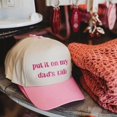 thumbnail image 2 of Put It On My Dad’s Tab Hat, Funny Embroidered Trucker Cap for Women, Adjustable Snapback Dad Joke Hat, Cute Gift for Daughters and Teens, 2 of 5