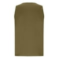 thumbnail image 5 of Wyobmus Mens Linen Tank Tops Moisture Wicking Sleeveless Crew Neck Gym Workout Top Casual Bodybuilding Basic Tees Olive Green, 5 of 6