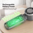 thumbnail image 5 of FosPower Portable Fan Handheld Fan Rechargeable 5-Speed Turbo Fan Portable Personal Fan 3600mAh Mini Fan Foldable Hand Fan Cooling Travel Fan, Black, 5 of 5
