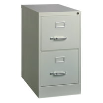 Hirsh 25" Deep 2 Drawer Letter Width Metal Vertical File Cabinet, Commercial Grade, Gray