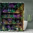 thumbnail image 3 of Doublure de Rideau de Douche en Tissu Polyester Antirouille Lavable en Machine Design Halloween Résistant à l'Eau Sans Perçage pour Baignoire, 3 of 4
