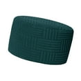 thumbnail image 4 of jicheng Round Ottoman Storage Cover, Thick Foot Stool Cover, Stretch Ottoman Slipcover for Living Room Green, 4 of 9