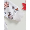 thumbnail image 6 of Wassery Baby Girls Halloween Outfits 6 12 18 24 Months Infant Girl Pumpkin Ghost Print Round Neck Long Sleeve Sweatshirt Tops + Pants Set Fall Casual Clothes, 6 of 8