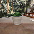 thumbnail image 2 of Ecobo 13.4 inches Eco-Friendly Round Pot Planter Dune Indoor/Outdoor use, Durable, Versatile & Lightweight, Designed by Brazilian Artisans, Contemporary All-Weather Design –White, 2 of 4