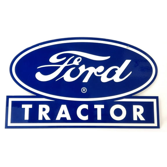 Ford Tractor 1940s Reproduction Blue Flat Metal Signs