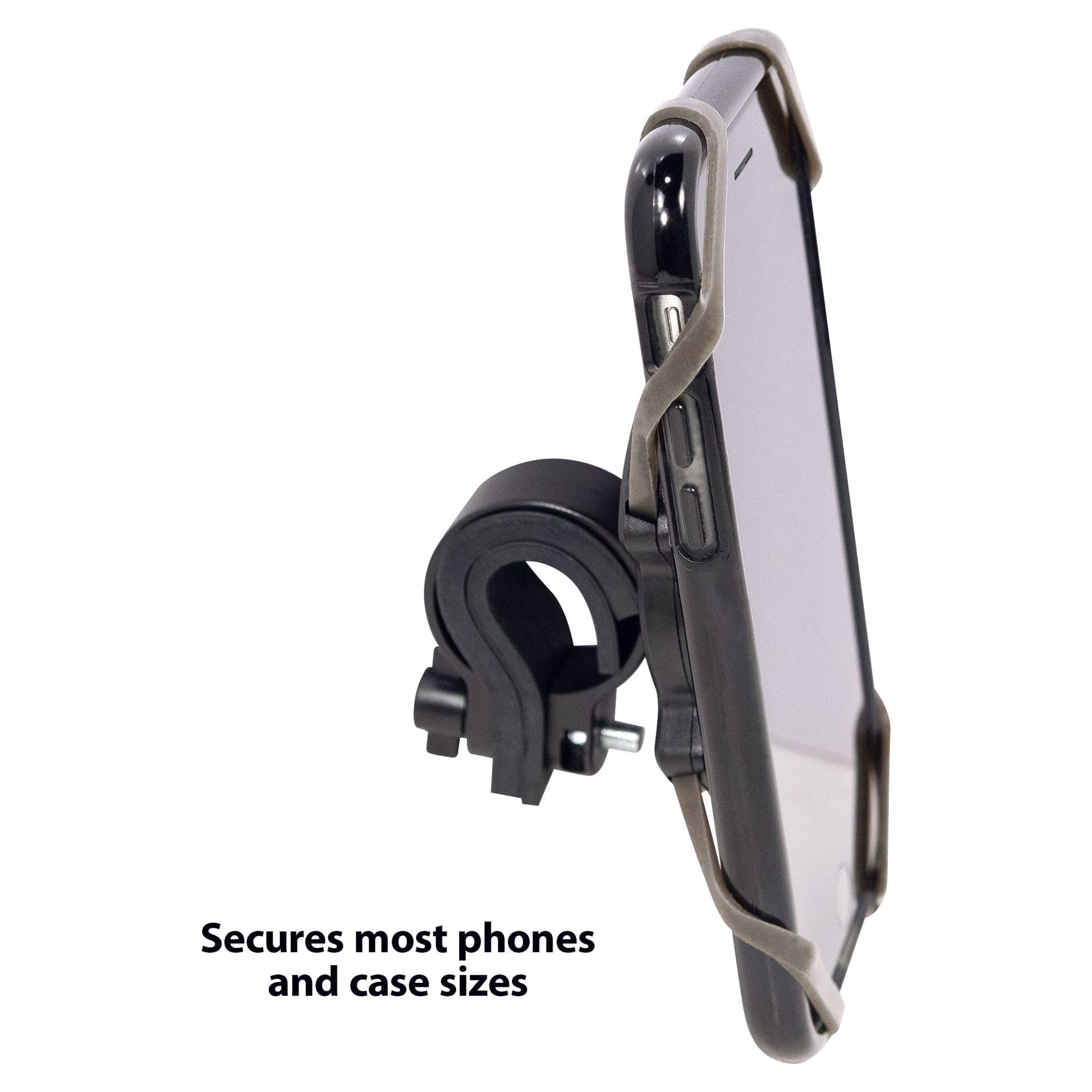 Concord Stretch Bicycle Phone Holder, Fits Most Phones, Assembled 7.9" H x 3.5" W x 1" D, 0.1 lbs
