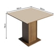 thumbnail image 4 of Juego de Comedor Mesa con Tablero de Madera 4 Sillas Marrón/Crema/Sintético Beige Samara Madesa, 4 of 5