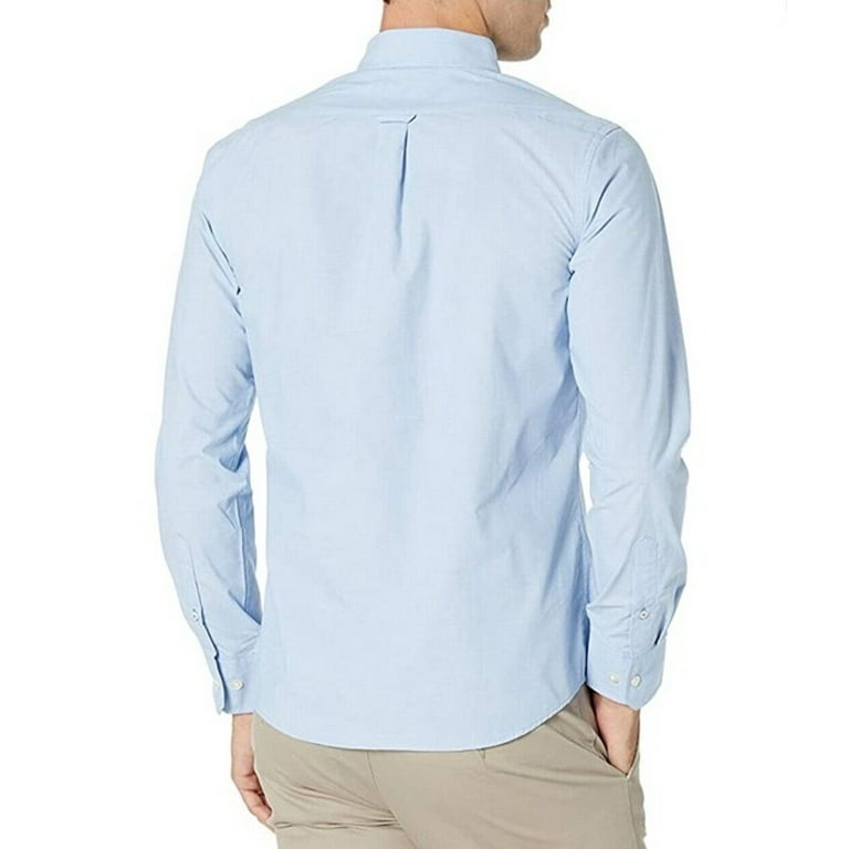 izod blue dress shirt IZOD Men's All Over STRETCH Regular Fit Button Down Shirt, Blue, 17-17.5 32-33