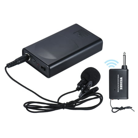 001 Wireless Lapel Microphone Portable Lavalier Lapel Collar Clip-on Wireless Microphone Voice Amplifier for Lecture Conference Speech Promotion ()