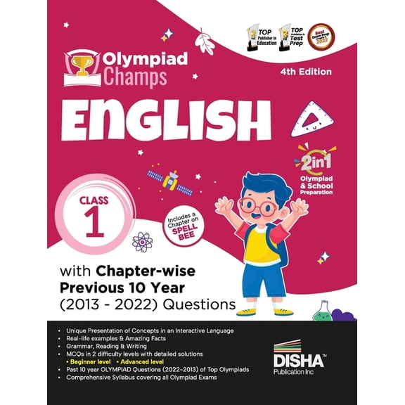 Olympiad Champs English Class 1 with Chapter-wise Previous 10 Year (2013 - 2022) Questions 4th Edition Complete Prep Gui, (Paperback)